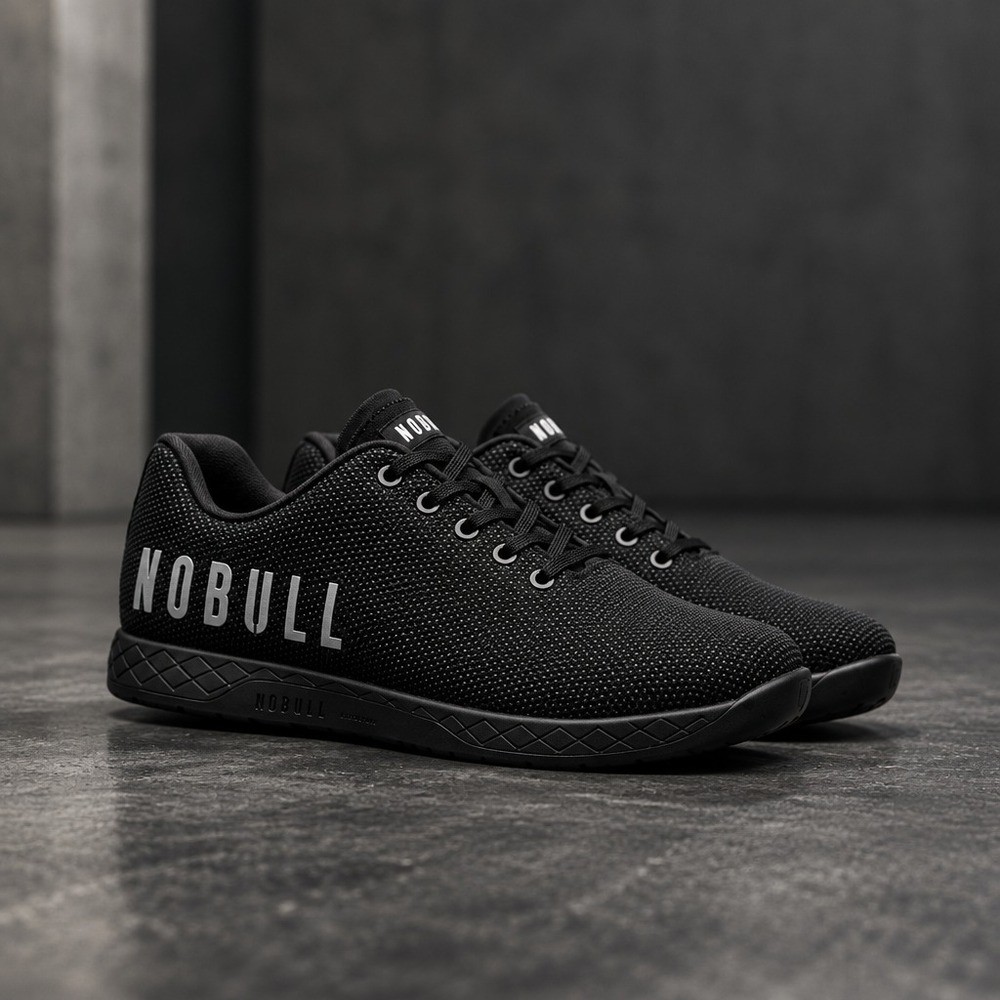 Nobull Black Knit SuperFabric Trainer Shoe Men 11.5 / 13 Women